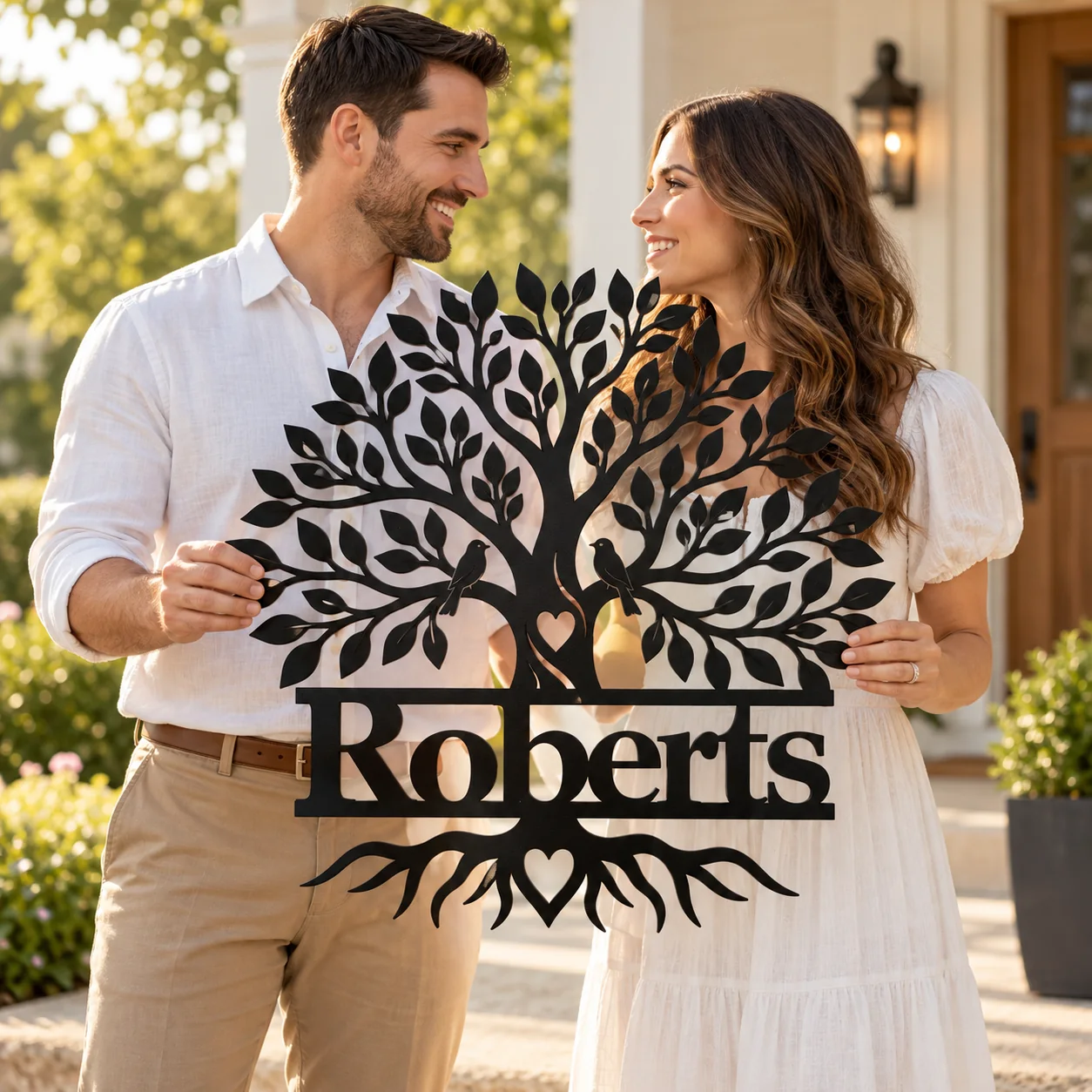 Family Tree Metal Name Sign lifestyle mockup